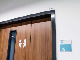 Conference room: door signs, pictogram and room number