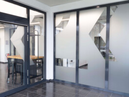 Frosted film for privacy in offices