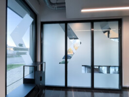 Frosted film for privacy in offices