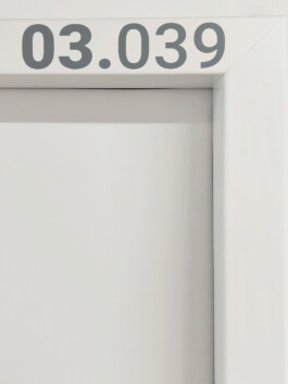 Plot lettering of door numbers