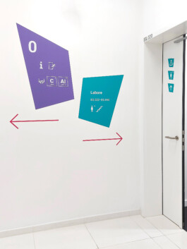 Junction map between offices and labs