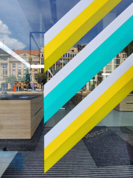 Detail: Tape Art with transparent foils